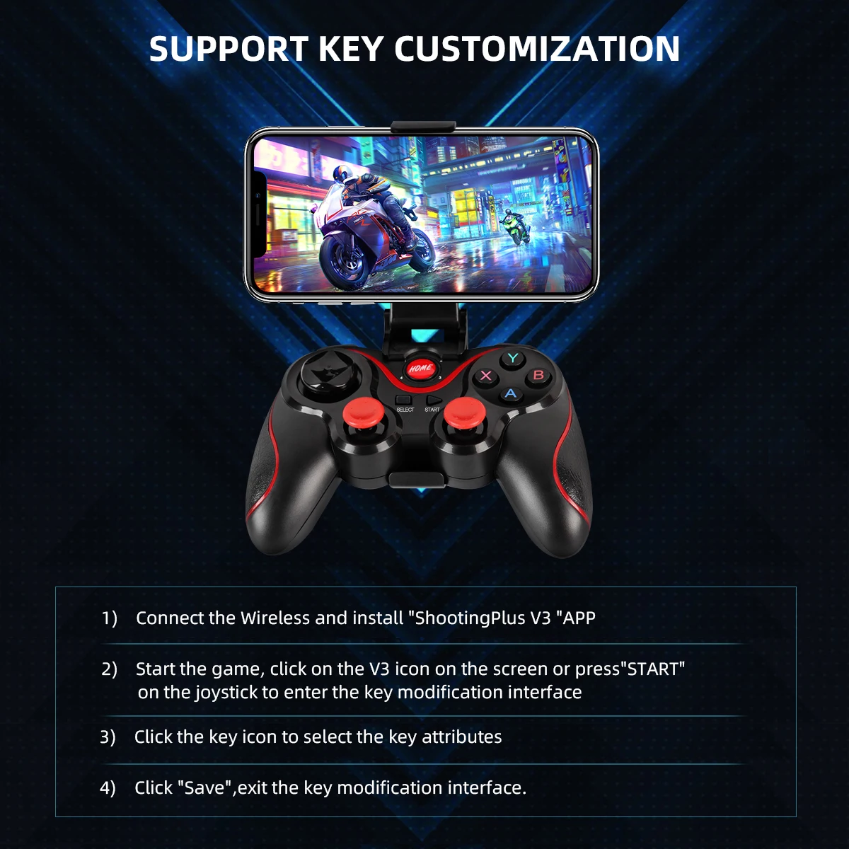 GAMINJA Draadloze Bluetooth Ga - Tablet Accessories For Gaming recensie en prijs